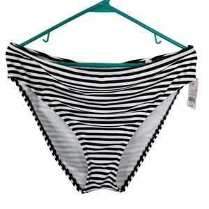 Shade & Shore Bikini Bottoms Striped Cheeky Sz XL